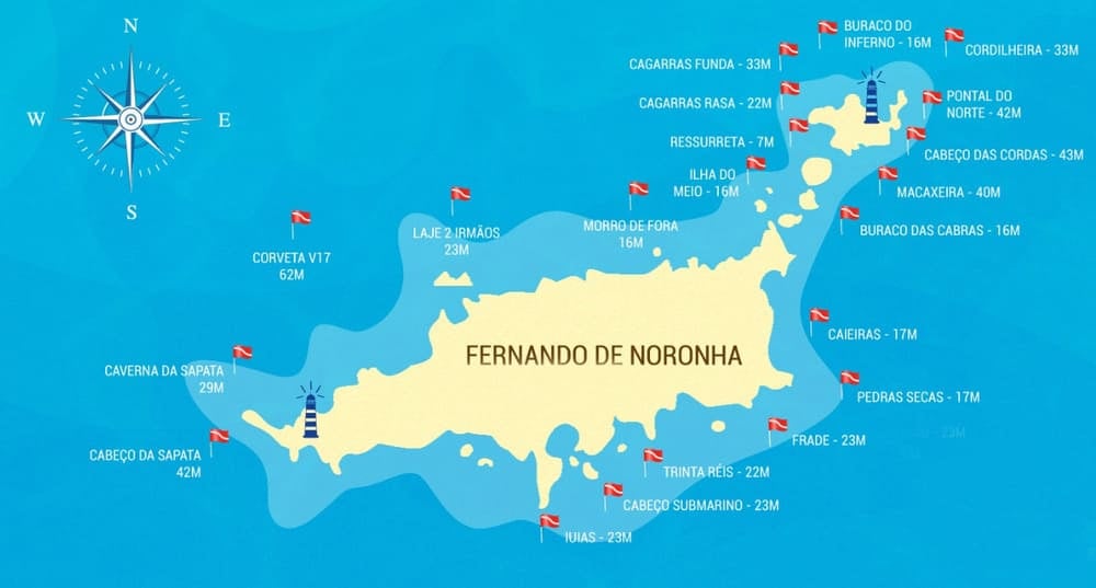 Diving Spots in Fernando de Noronha Diving Spots in Fernando de Noronha